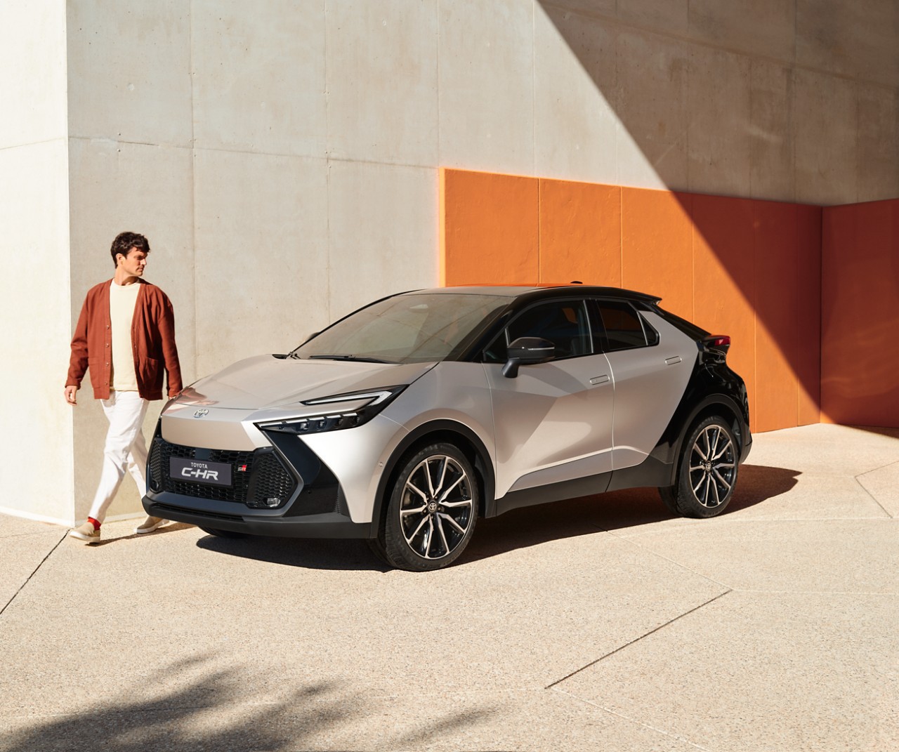 Toyota C-HR driving along a road
