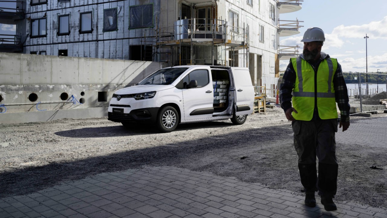 Toyota Proace City parked on a building site