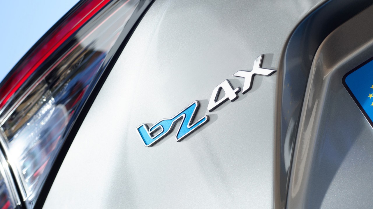 Toyota bZ4X close up of logo