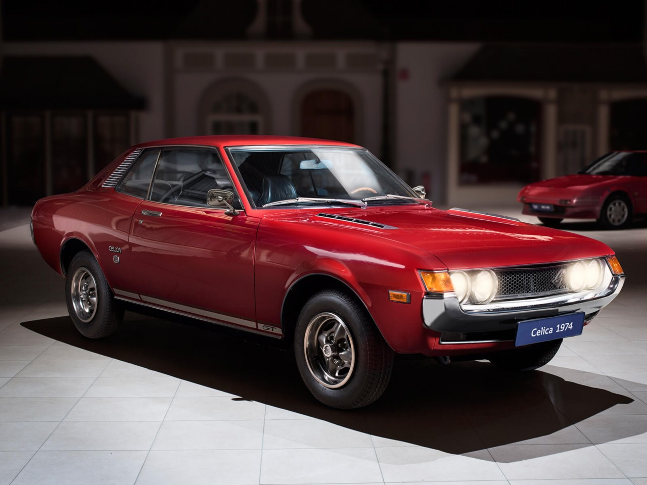 angled view of Toyota Celica 1974