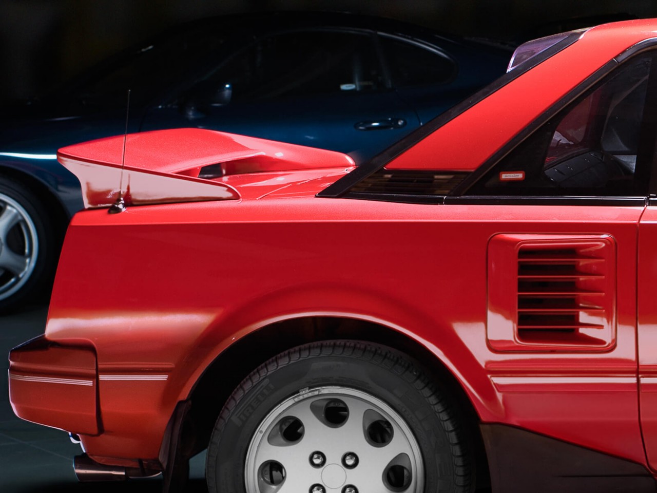 Toyota MR2 Sports car close up on the back
