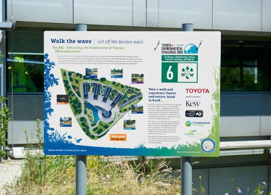 Toyota walk the wave environment information board