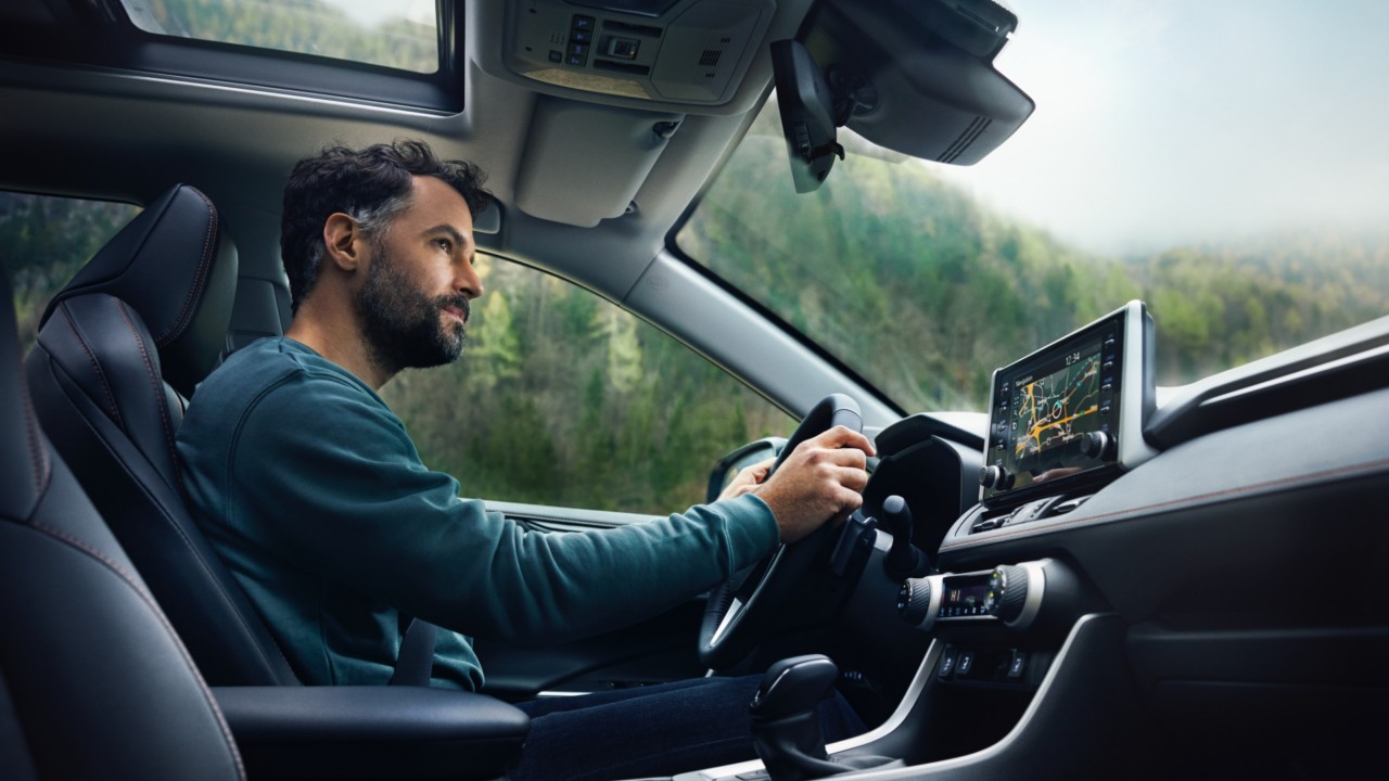 Toyota RAV4 adventure with a man driving