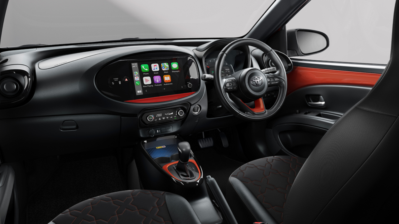 Interior view of the Toyota Aygo X