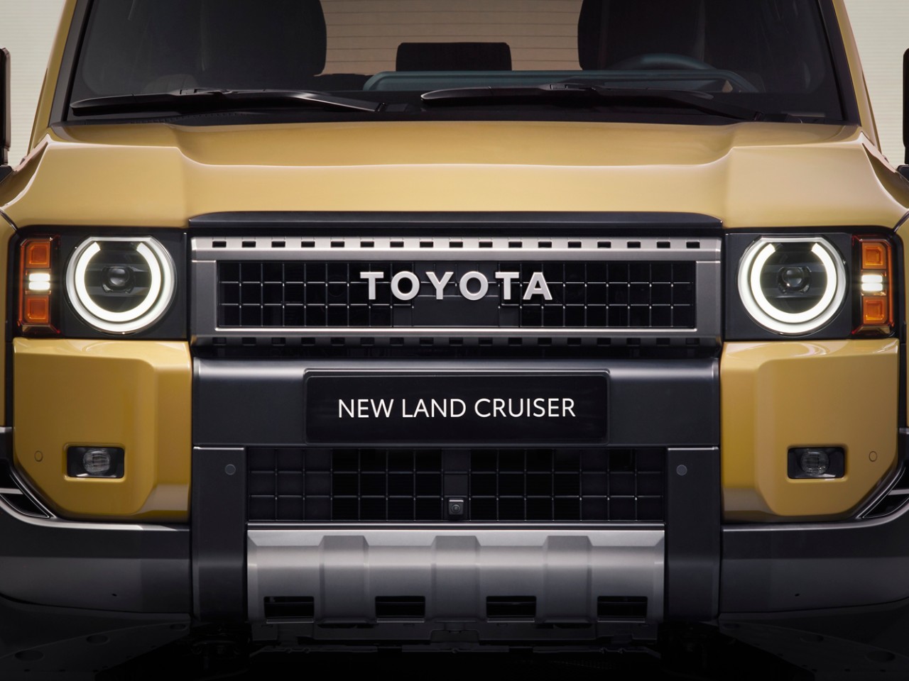 Close up of exterior front view of the all-new Toyota Land Cruiser