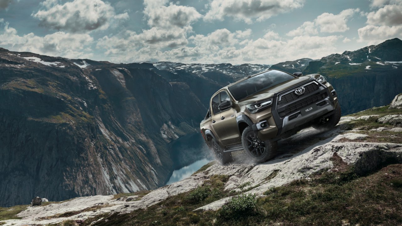 Toyota Hilux on some mountains