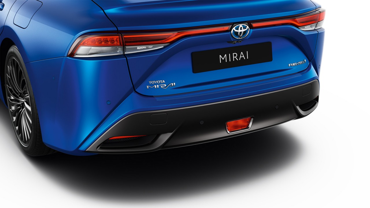 Toyota Mirai close up of the back