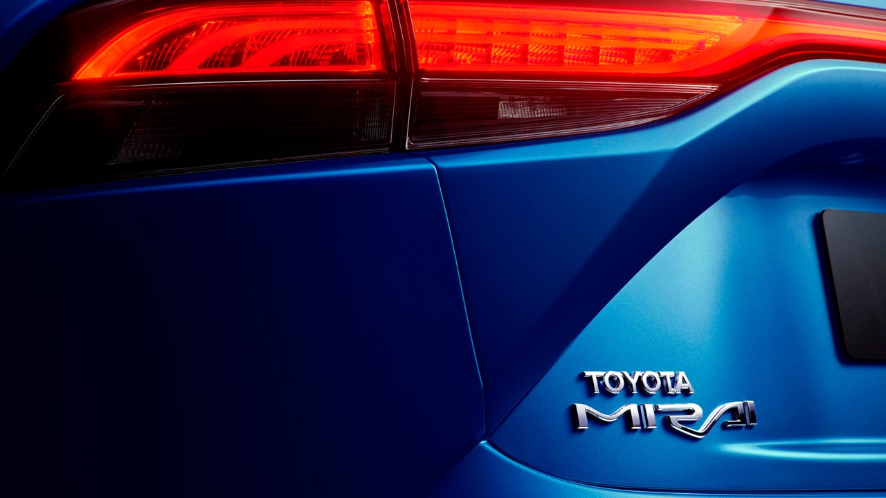 Toyota Mirai close up of the back