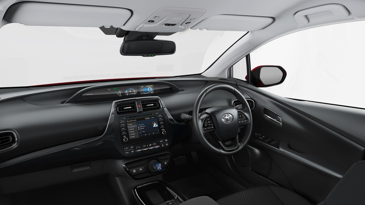 Front interior of Toyota Prius