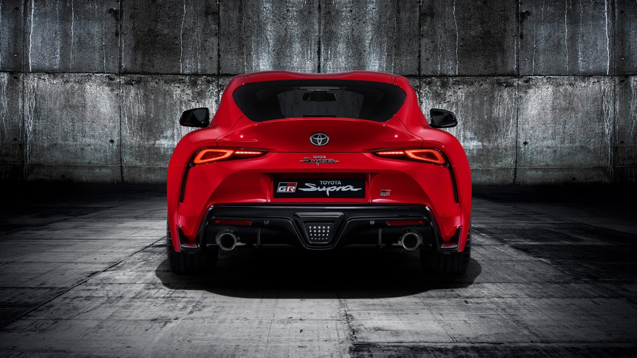 Toyota Supra angle from the back