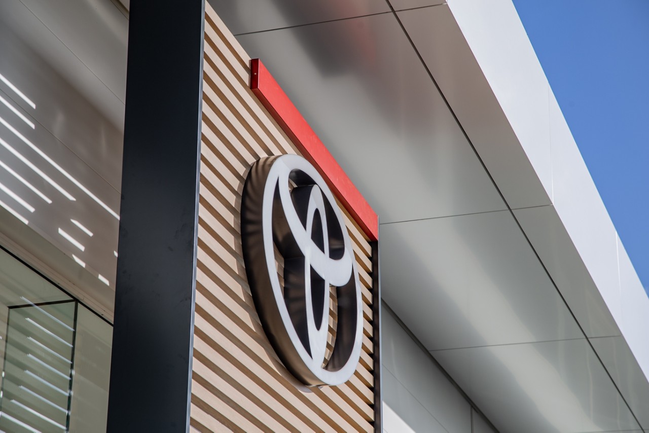 Toyota logo closeup