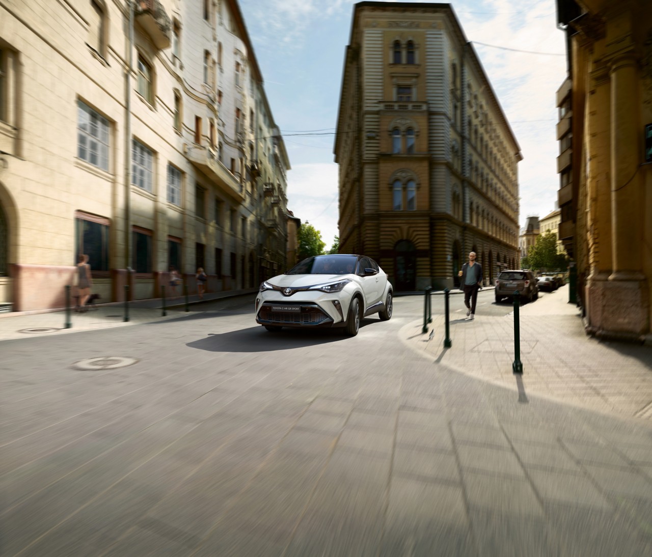 Toyota C-HR driving in the streets